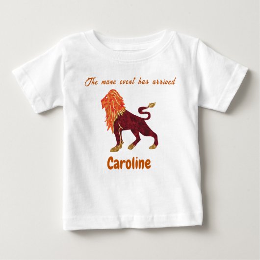 Personalized Leo Zodiac Impressionist Toddler  Baby T-shirt (Vorderseite)