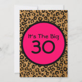 Personalized Leopard 30th Birthday Invitation Einladung (Rückseite)