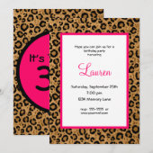 Personalized Leopard 30th Birthday Invitation Einladung (Vorne/Hinten)