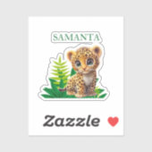 Personalized Leopard Sticker Sheet (Blatt)
