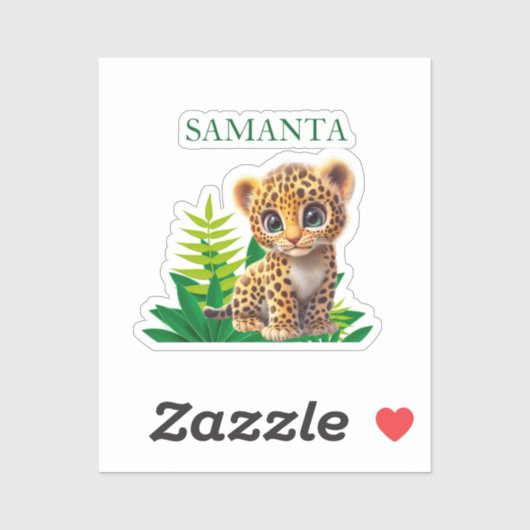 Personalized Leopard Sticker Sheet (Blatt)