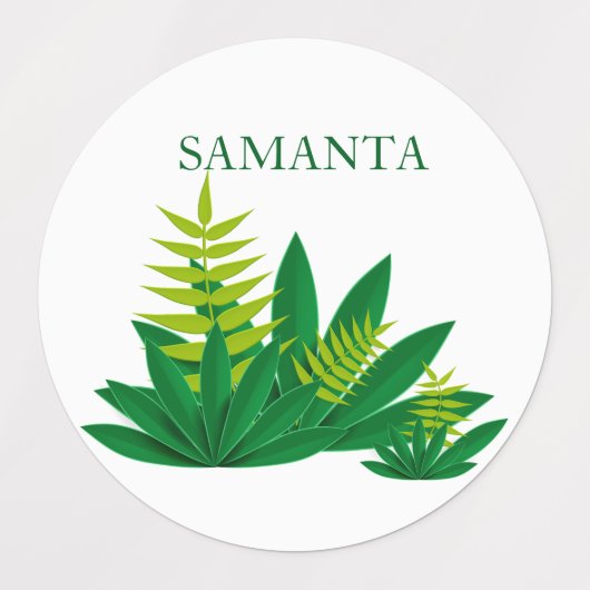 Personalized Leopard Waterproof Labels  Etiketten (Design 2)