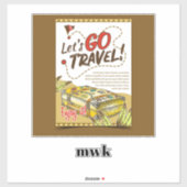 Personalized Let's Go Travel! Aufkleber (Blatt)