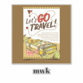 Personalized Let's Go Travel! Aufkleber (Vorderseite)