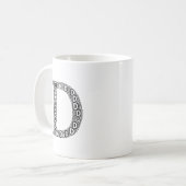 Personalized Letter D Coffee Mug Gift Kaffeetasse (Vorderseite Links)