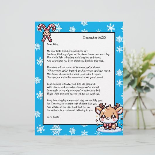 Personalized Letter from Santa for Children (Stehend Vorderseite)