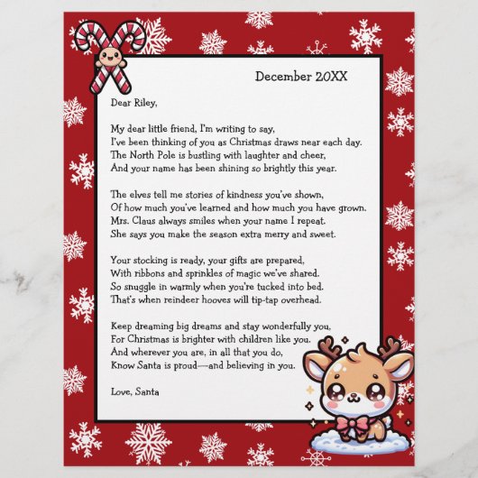 Personalized Letter from Santa for Children (Vorderseite)