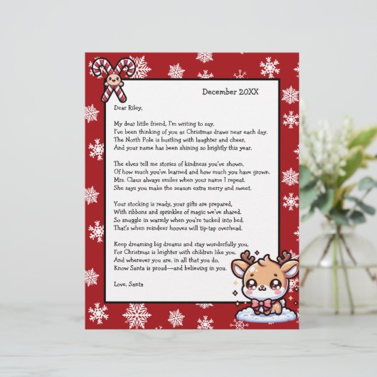 Personalized Letter from Santa for Children (Stehend Vorderseite)