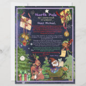 Personalized Letter from Santa I Purple Night Sky (Vorderseite)