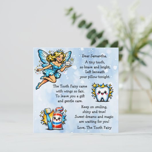 Personalized Letter from the Tooth Fairy (Stehend Vorderseite)