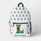 Personalized Letter L Bedruckter Rucksack (Vorderseite)