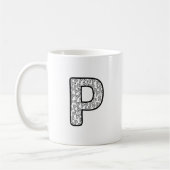 Personalized Letter P Ceramic Mug Kaffeetasse (Links)