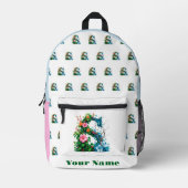 Personalized Letter S Bedruckter Rucksack (Vorderseite)