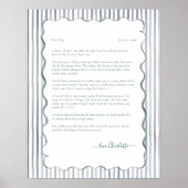 Personalized Letter to Dad Keepsake Print Poster (Vorne)