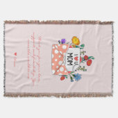 Personalized Letter to Mom Blanket Woven Throw Decke (Vorderseite)
