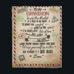 Personalized Letter to My GrandSon, Birthday Gift Fleecedecke<br><div class="desc">Personalized Letter to My GrandSon,  Birthday Gift</div>