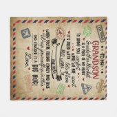 Personalized Letter to My GrandSon, Birthday Gift Fleecedecke (Vorderseite (Horizontal))