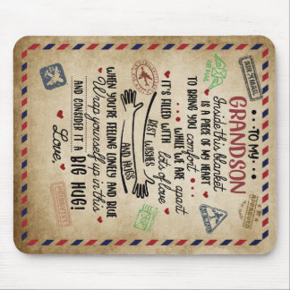 Personalized Letter to My GrandSon, Birthday Gift Mousepad