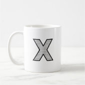 Personalized Letter X Ceramic Monogram Mug   Kaffeetasse (Links)