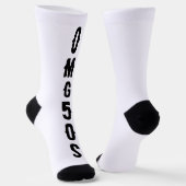 Personalized lettering black and white modern socken (Gewinkelt)