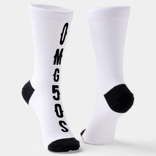 Personalized lettering black and white modern socken (Gewinkelt)