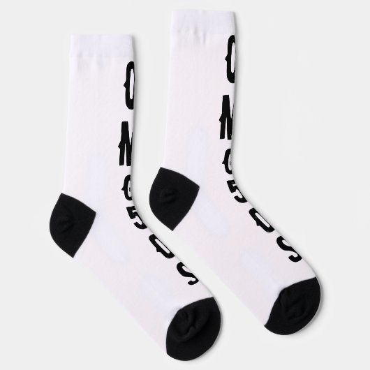 Personalized lettering black and white modern socken (Rechts)