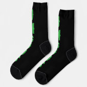 Personalized lettering Green and black modern Chic Socken (Linkes Detail)