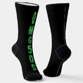 Personalized lettering Green and black modern Chic Socken (Gewinkelt)