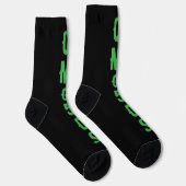 Personalized lettering Green and black modern Chic Socken (Rechts)