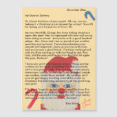 Personalized Letters from Santa Candy Canes Name Magnetkarte (Vorderseite)