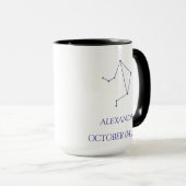Personalized Libra Constellation Mug - Custom Zodi Tasse (VorderseiteRechts)