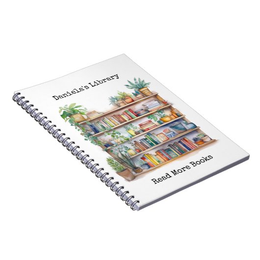 Personalized Library Watercolor Notebooks Notizblock (Rechte Seite)