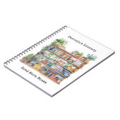Personalized Library Watercolor Notebooks Notizblock (Linke Seite)