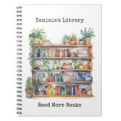 Personalized Library Watercolor Notebooks Notizblock (Vorderseite)