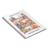 Personalized Library Watercolor Notebooks Notizblock (Rechte Seite)