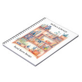 Personalized Library Watercolor Notebooks Notizblock (Linke Seite)