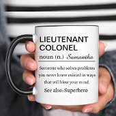 Personalized Lieutenant Colonel Definition Zweifarbige Tasse