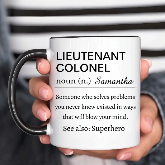 Personalized Lieutenant Colonel Definition Zweifarbige Tasse