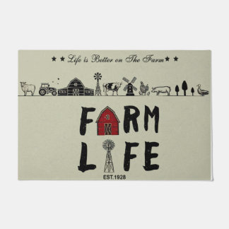 Personalized Life Is Better On The Farm Doormat Fußmatte