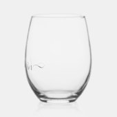  Personalized Light Gray Lines Weinglas Ohne Stiel (Links)