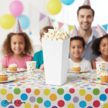 Personalized Light Gray Party Popcorn