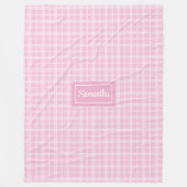 Personalized Light Pink Throw Chic Minimal Style Fleecedecke (Vorderseite)