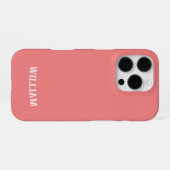 Personalized LightCoral iPhone Case with Custom Hülle (Rückseite (Horizontal))