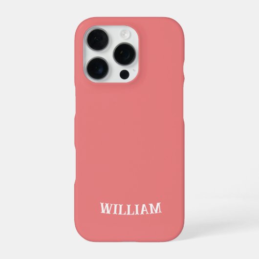 Personalized LightCoral iPhone Case with Custom Hülle (Rückseite)