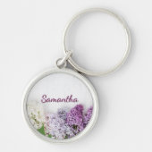 Personalized Lilac Keychain | Spring Name Keychain Schlüsselanhänger (Vorne)