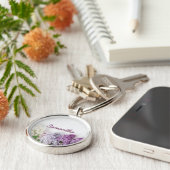 Personalized Lilac Keychain | Spring Name Keychain Schlüsselanhänger (Seite)