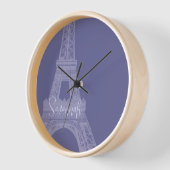 Personalized Lilac Purple Eiffel Tower Clock Wanduhr (Winkel)