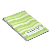 Personalized Lime Green Wave Patterned Notizblock (Rechte Seite)