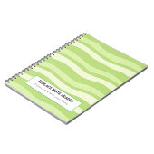 Personalized Lime Green Wave Patterned Notizblock (Linke Seite)