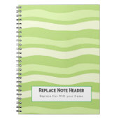 Personalized Lime Green Wave Patterned  Notizblock (Vorderseite)